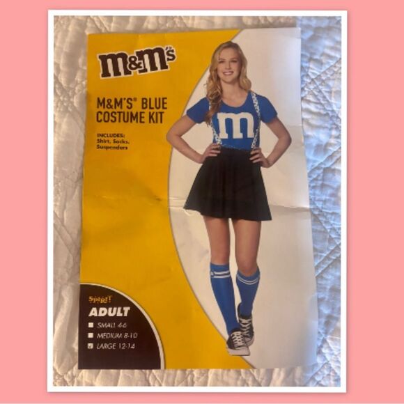 Spirit Halloween Adult M & M’s Blue Costume Kit - Picture 1 of 6